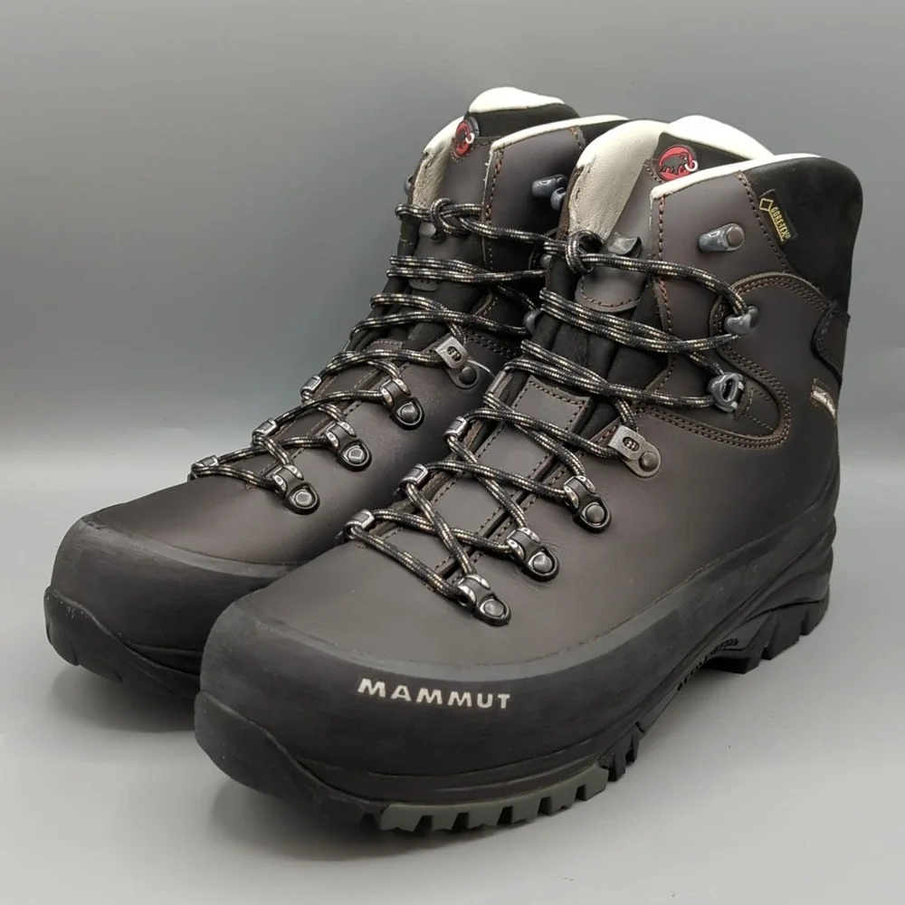 New Mammut Mt Trail XT GTX Mens Size 11 Hiking Boots Dark Brown Leather Gore-Tex